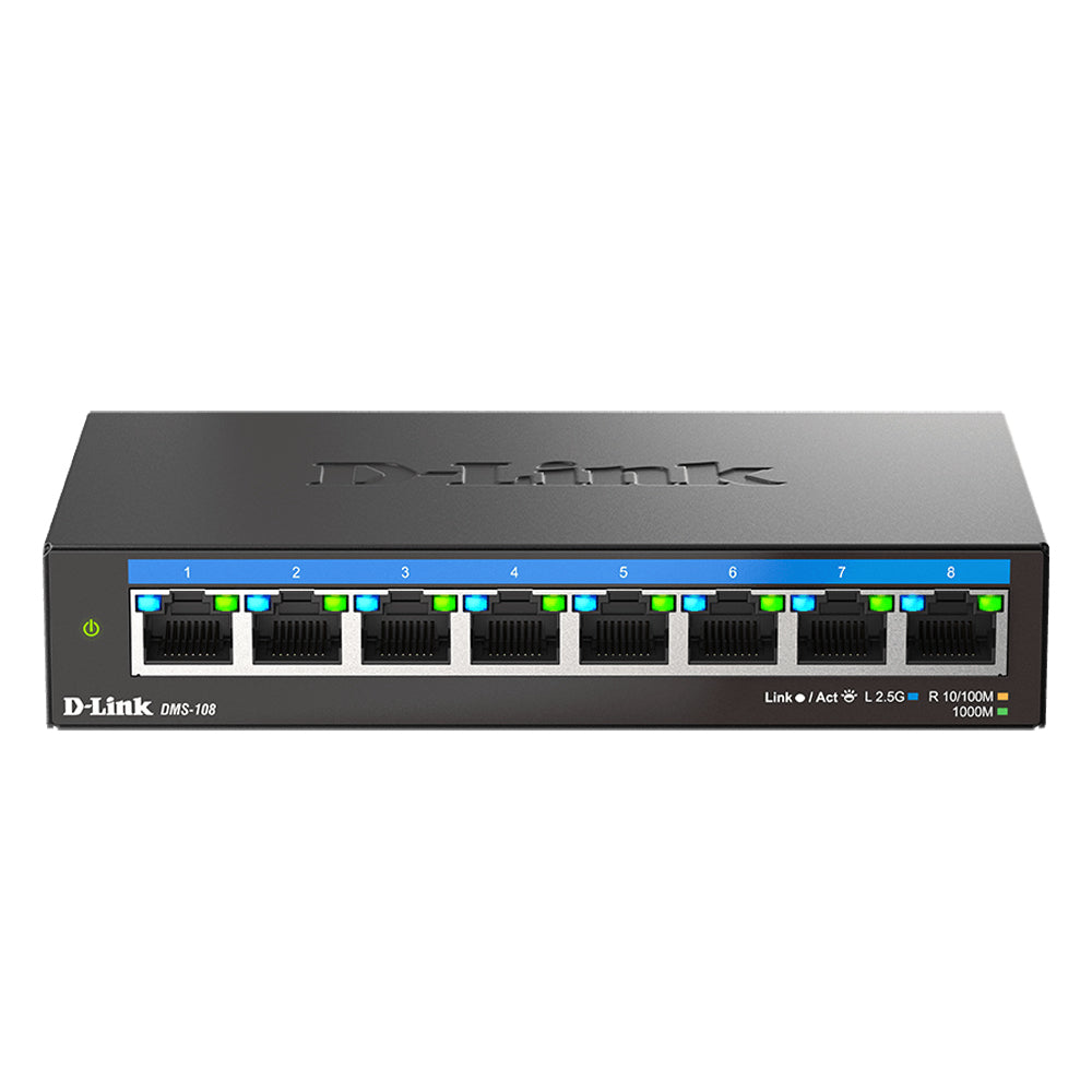 8-Port Multi-Gigabit Unmanaged Switch - DMS-108 D-Link