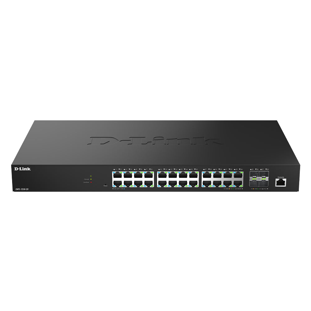 Commutateur intelligent géré multi-gigabit à 28 ports avec 4 ports SFP+ 10 G et 24 ports 2,5 G - DMS-1250-28