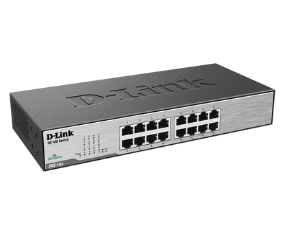 16-Port Fast Ethernet Unmanaged Switch - DSS-16+