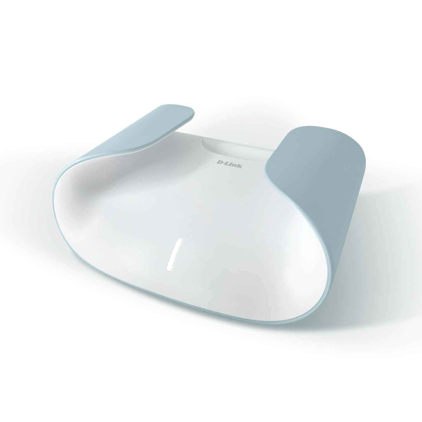 White and light blue D-Link AQUILA PRO AI AX3000 Smart WiFi 6 Router - (M30) on a white background