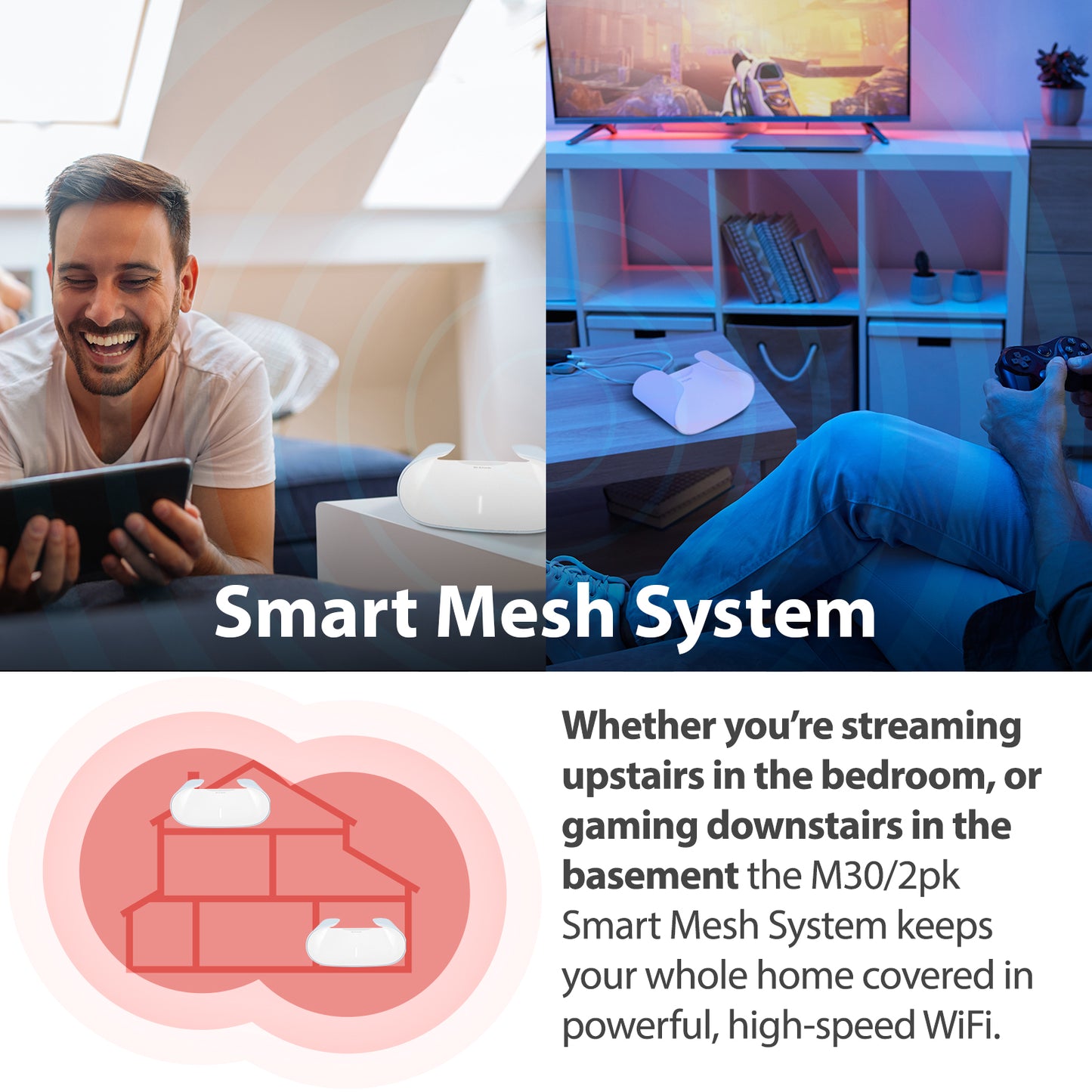 D-Link AQUILA PRO AI AX3000 Wi-Fi 6 Smart Mesh System (2-Pack) - M30/2