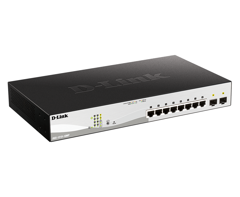 Commutateur Gigabit Smart géré PoE à 10 ports - DGS-1210-10MP