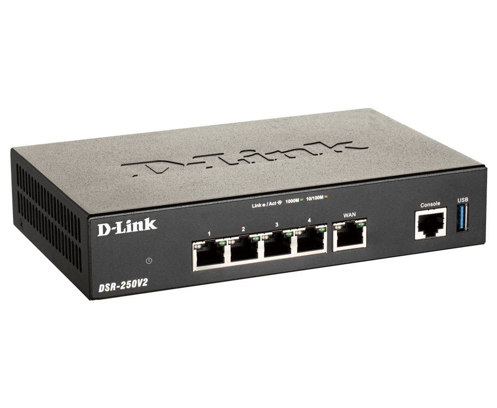 4-Port Gigabit VPN Router - DSR-250V2