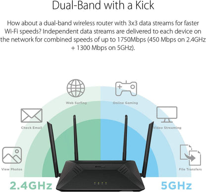 Routeur Gigabit Wi-Fi haute puissance AC1750 de D-Link - DIR-867