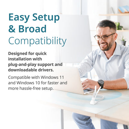 D-Link BE6500 Tri-Band Wi-Fi 7 Wireless USB 3.0 Adapter (AE65U) for Desktop or Laptop PC