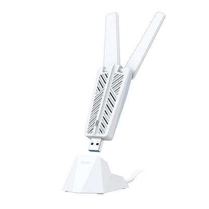 D-Link BE6500 Tri-Band Wi-Fi 7 Wireless USB 3.0 Adapter (AE65U) for Desktop or Laptop PC on white background
