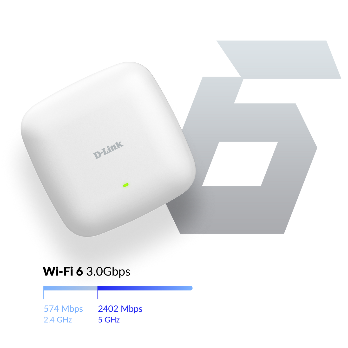 D-Link Guardian X3000 Wi-Fi 6 Access Point (DBR-X3000-AP) Dual-band AX3000 Smart Access Point with WPA3, VLANs, PoE Powered, Guest Wi-Fi, Supports Mesh, Centralized Management by D-Link Guardian Routers