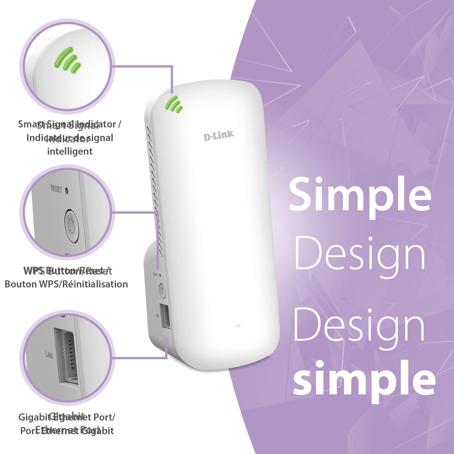 D-Link AX1800 Mesh Wi-Fi 6 Range Extender- DAP-LX1880