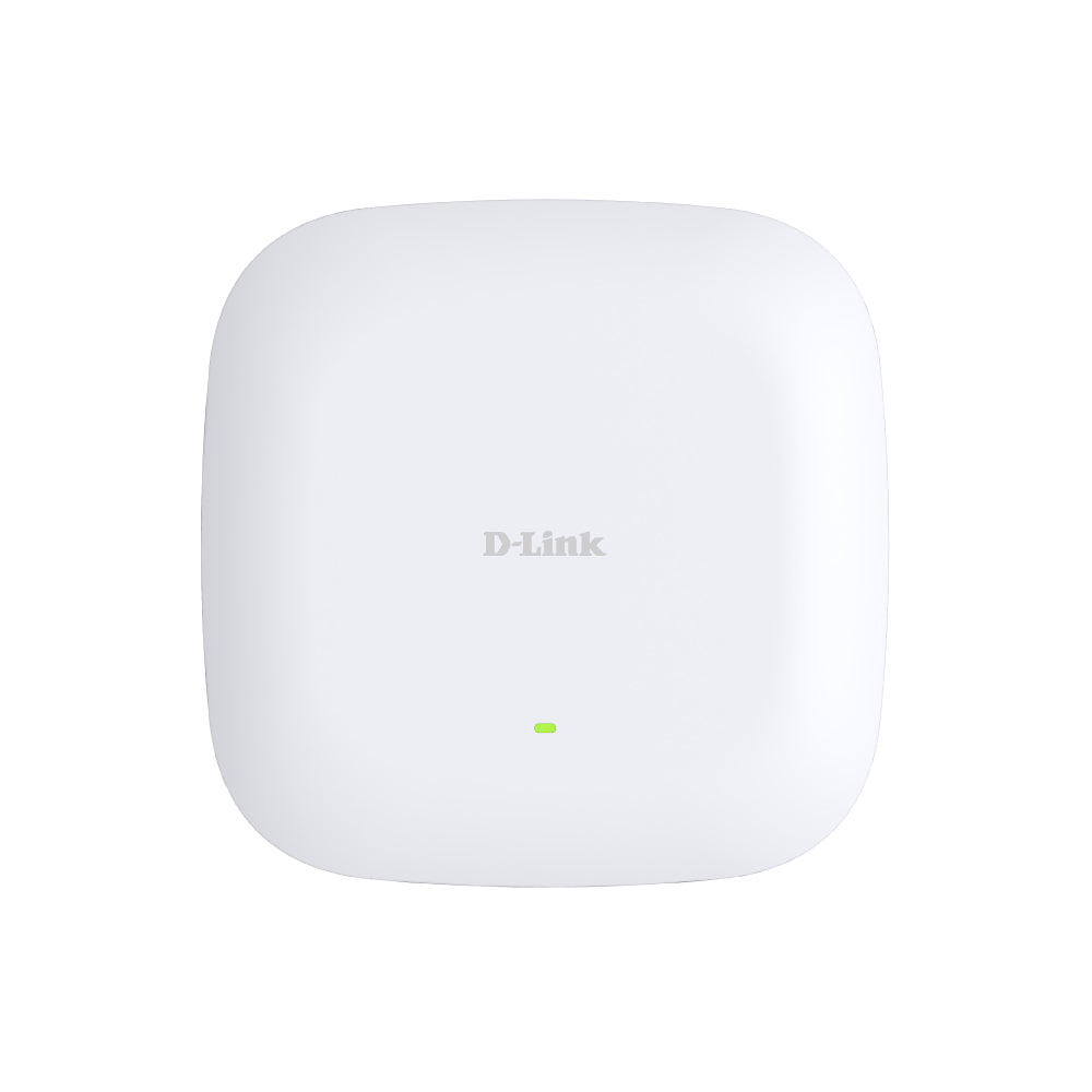 White D-Link BE9500 Wi-Fi 7 Ceiling Mount Access Point (DAP-E9560) on a white background