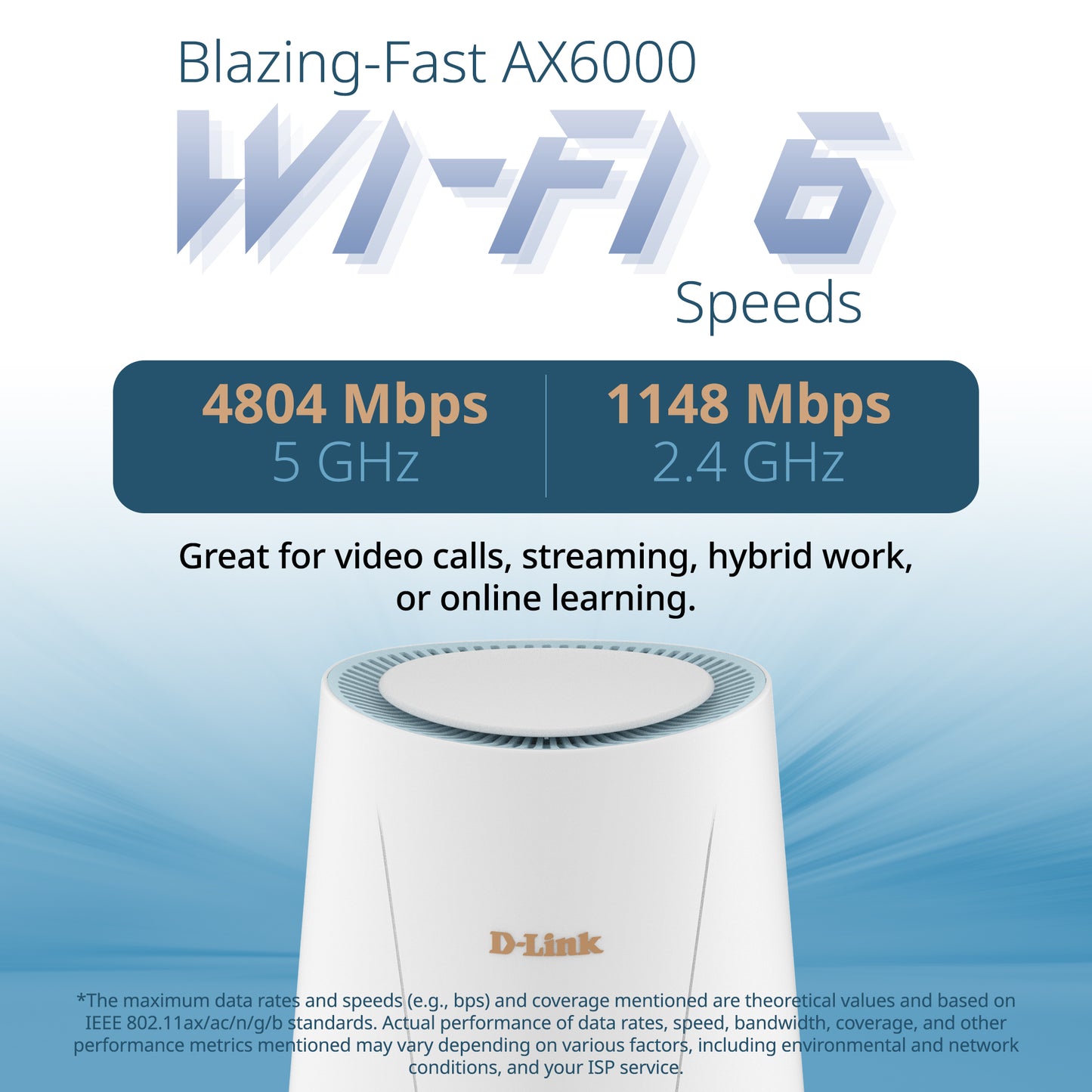 D-Link AX6000 Wi-Fi 6 Mesh VPN Business Router (DBR-560), 2.5 Gbps WAN, Enterprise-Grade Security Features, VPN, SPI Firewall, Mesh Expandable, USB-C File Sharing, Hybrid or Remote Work ready