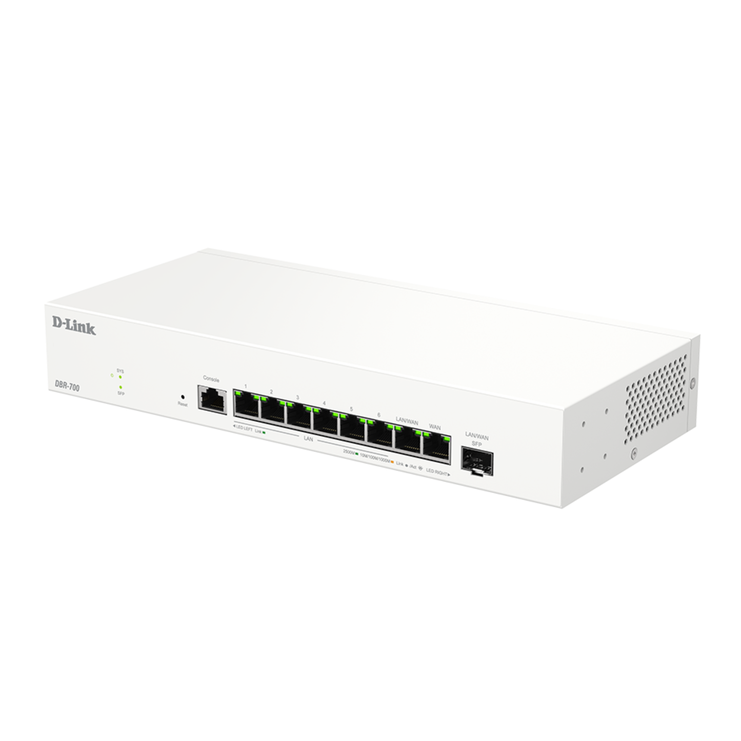 D-Link Guardian 700 Pro Multi-Gig Router with SFP (DBR-700), Premium Router with Multi-WAN Failover, SPI Firewall, 8x 2.5GbE LAN with SFP, VPN, and Centralized Access Point Management (up to 15 APs)