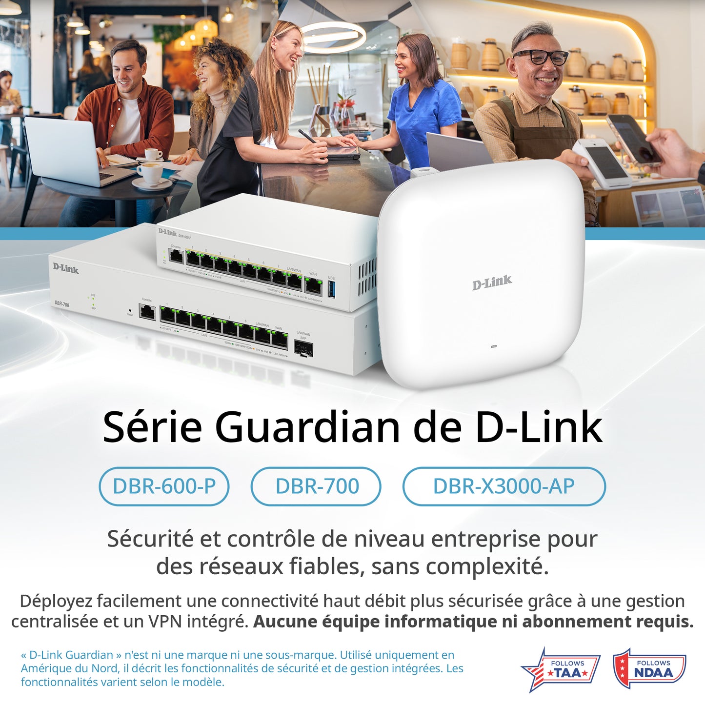 D-Link Guardian X3000 Wi-Fi 6 Access Point (DBR-X3000-AP) Dual-band AX3000 Smart Access Point with WPA3, VLANs, PoE Powered, Guest Wi-Fi, Supports Mesh, Centralized Management by D-Link Guardian Routers