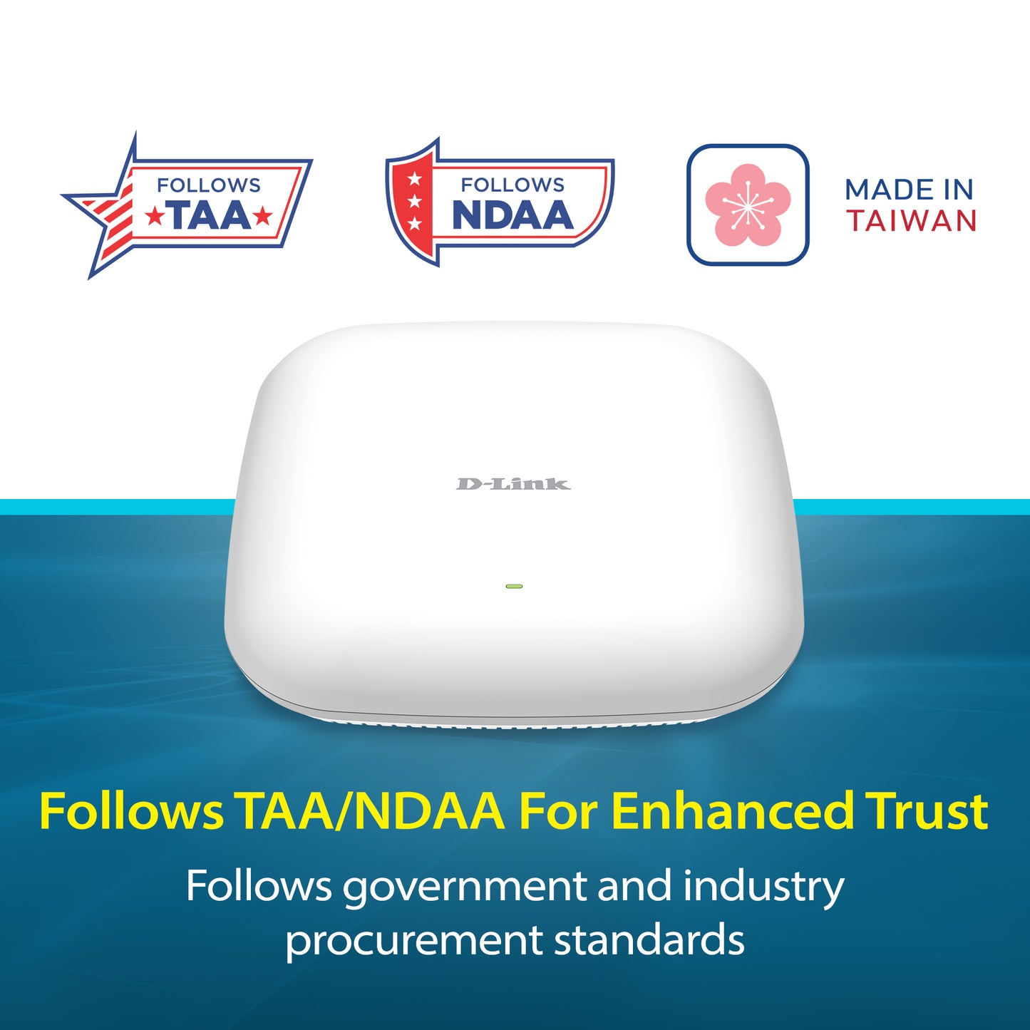 D-Link Guardian X3000 Wi-Fi 6 Access Point (DBR-X3000-AP) Dual-band AX3000 Smart Access Point with WPA3, VLANs, PoE Powered, Guest Wi-Fi, Supports Mesh, Centralized Management by D-Link Guardian Routers