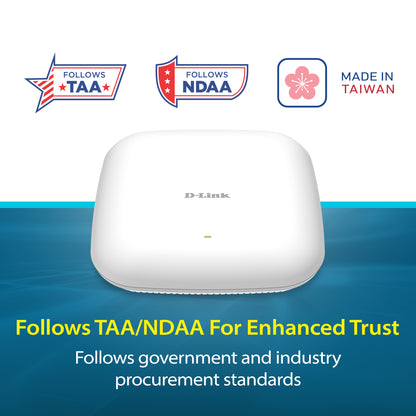 D-Link Guardian X3000 Wi-Fi 6 Access Point (DBR-X3000-AP) Dual-band AX3000 Smart Access Point with WPA3, VLANs, PoE Powered, Guest Wi-Fi, Supports Mesh, Centralized Management by D-Link Guardian Routers