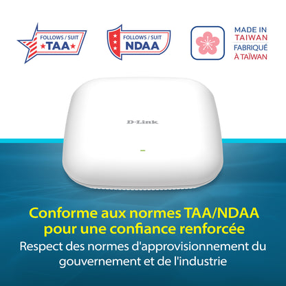 D-Link Guardian X3000 Wi-Fi 6 Access Point (DBR-X3000-AP) Dual-band AX3000 Smart Access Point with WPA3, VLANs, PoE Powered, Guest Wi-Fi, Supports Mesh, Centralized Management by D-Link Guardian Routers