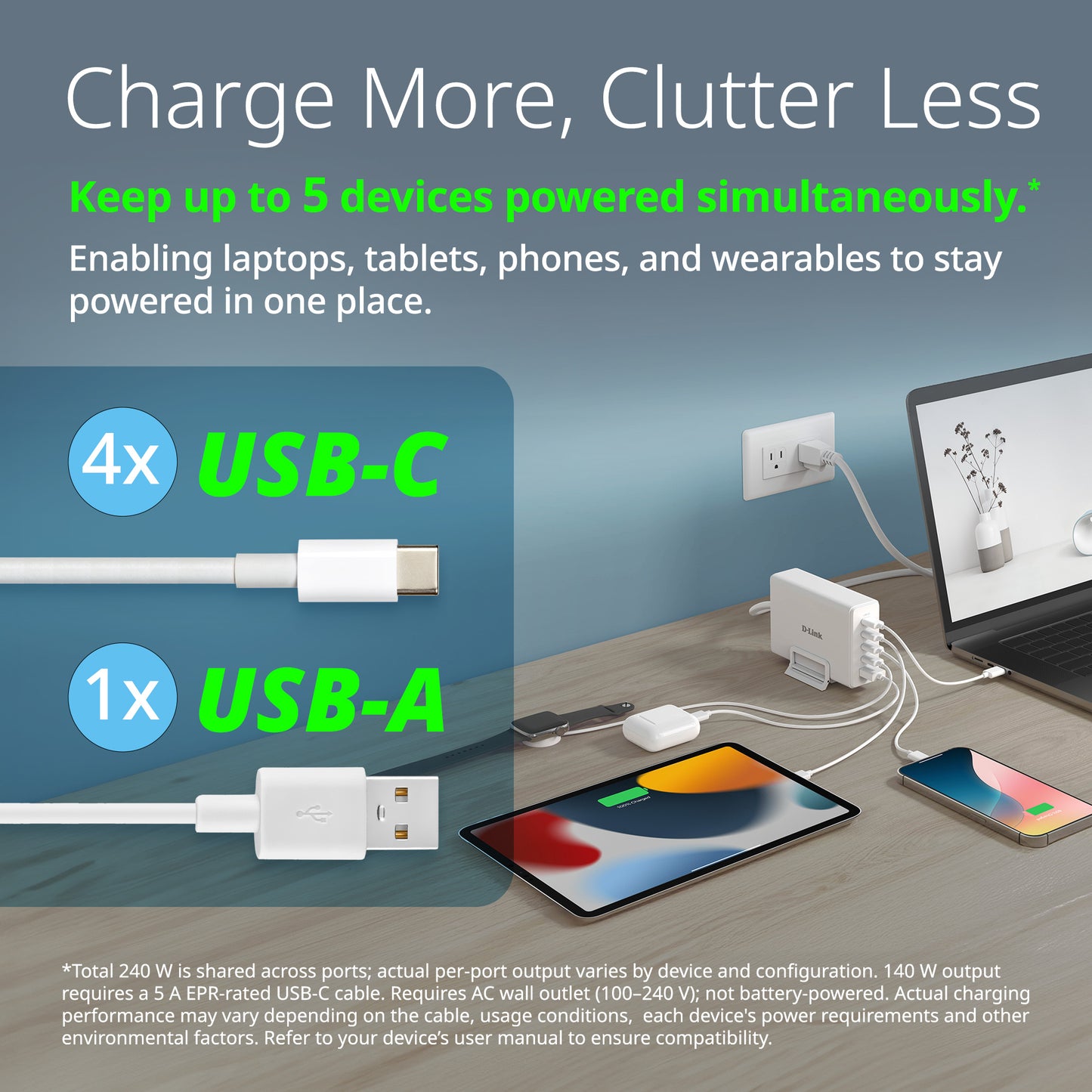 240W Desktop GaN Charger - DCF-241