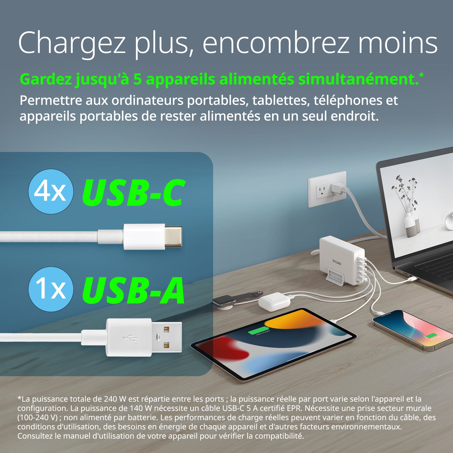 240W Desktop GaN Charger - DCF-241