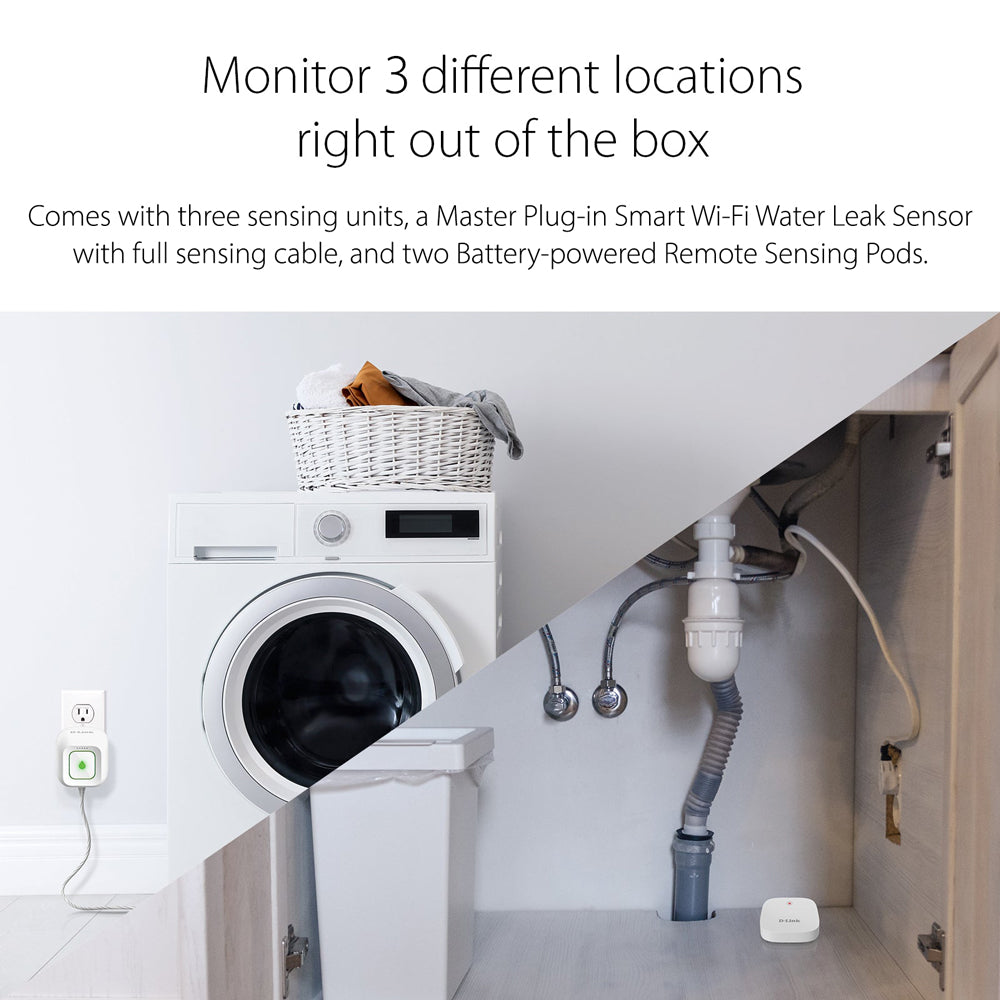 D-Link Water Sensor Kit - monitor 3 locations out of the box