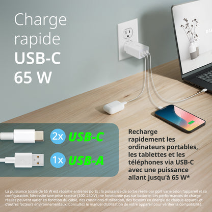 65W Multi-Port GaN Charger - DCP-651