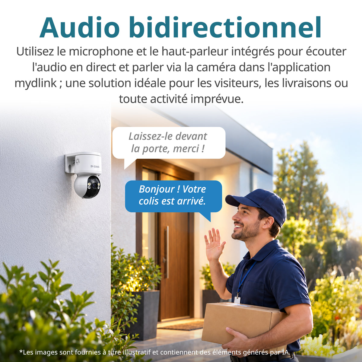 360 Degree View 2K Pan & Tilt Outdoor WiFi 6 Security Camera - DCS-6530