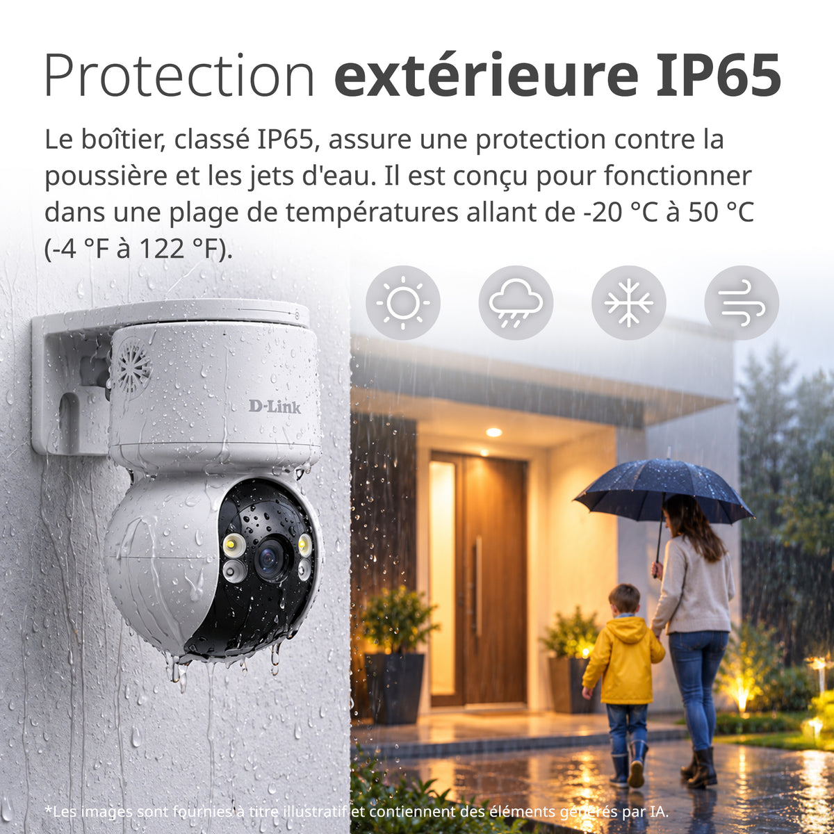 360 Degree View 2K Pan & Tilt Outdoor WiFi 6 Security Camera - DCS-6530