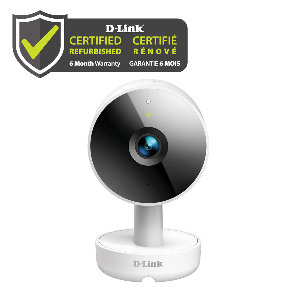 D-Link Certified Refurbished 2K QHD Indoor Wi-Fi Camera - DCS-8350LH/RE security camera on a white background