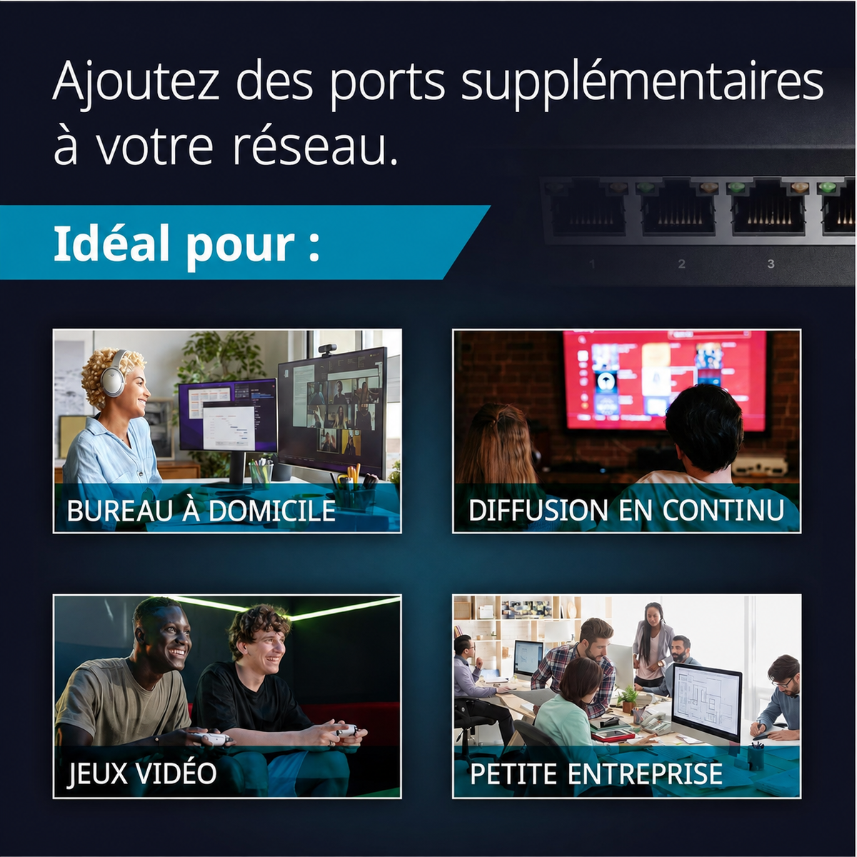 Commutateur Gigabit PoE+ de bureau 5 ports - DGS-1005P