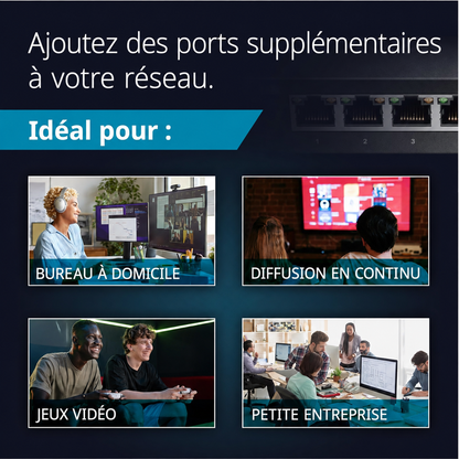 Commutateur Gigabit PoE+ de bureau 5 ports - DGS-1005P