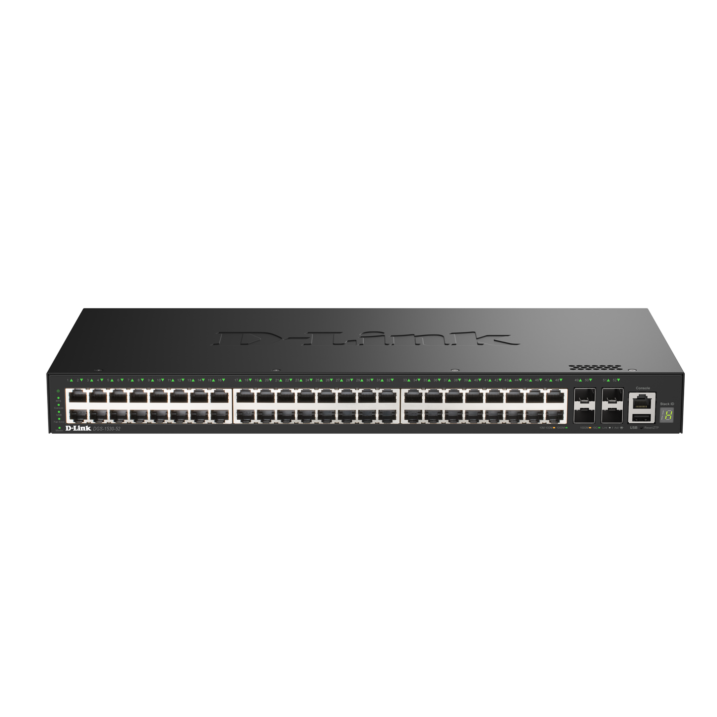 D-Link DGS-1530-52 network switch on a white background