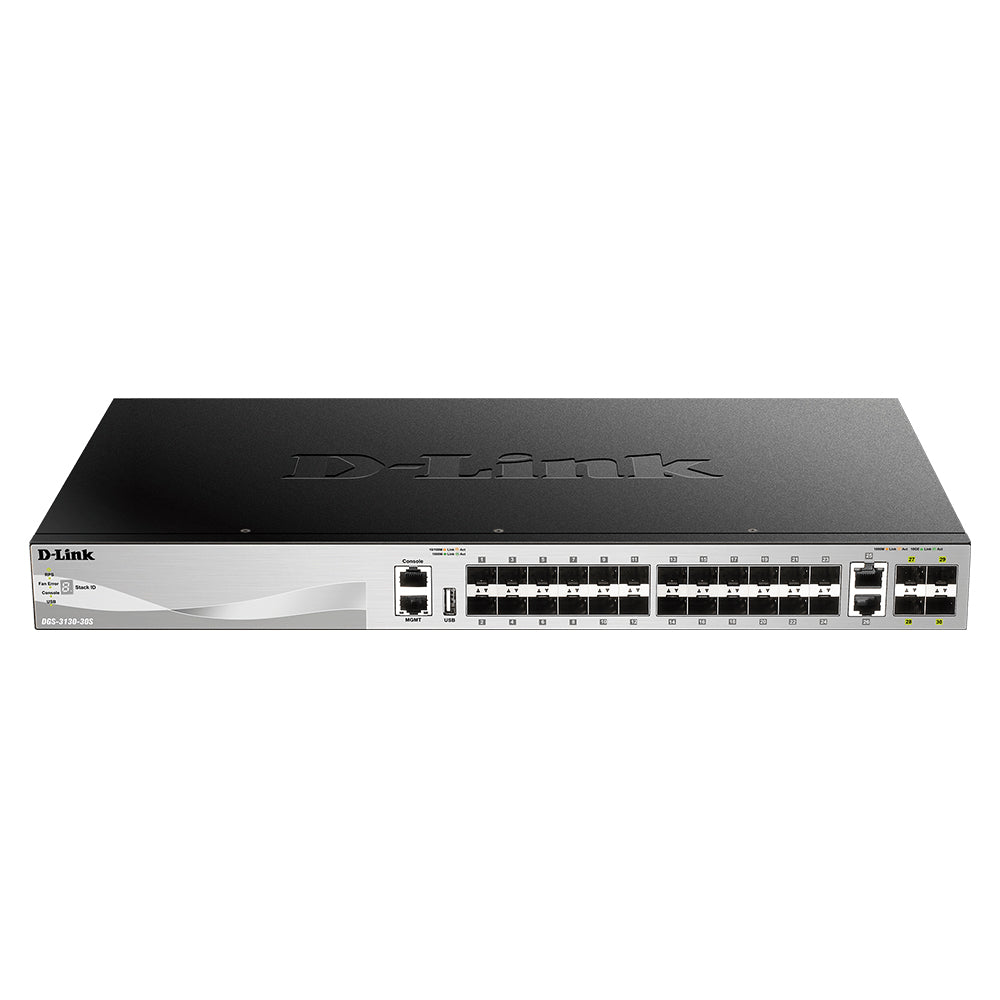 D-Link 30-Port Lite Layer 3 Stackable Managed Switch - DGS-3130-30S