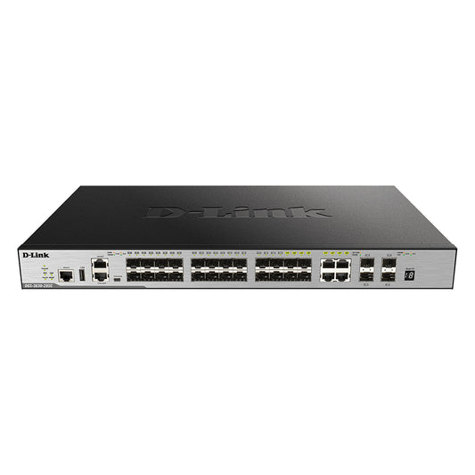 D-Link 28-Port Layer 3 Stackable Managed Gigabit Fiber Switch - DGS-3630-28SC/SI