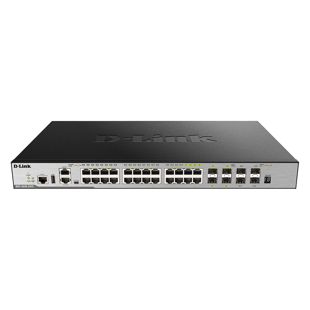 D-Link 28-Port Layer 3 Stackable Managed Gigabit Switch - DGS-3630-28TC/SI