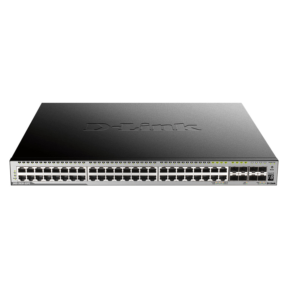 D-Link 52-Port Layer 3 Stackable Managed Gigabit PoE Switch - DGS-3630-52PC/SI