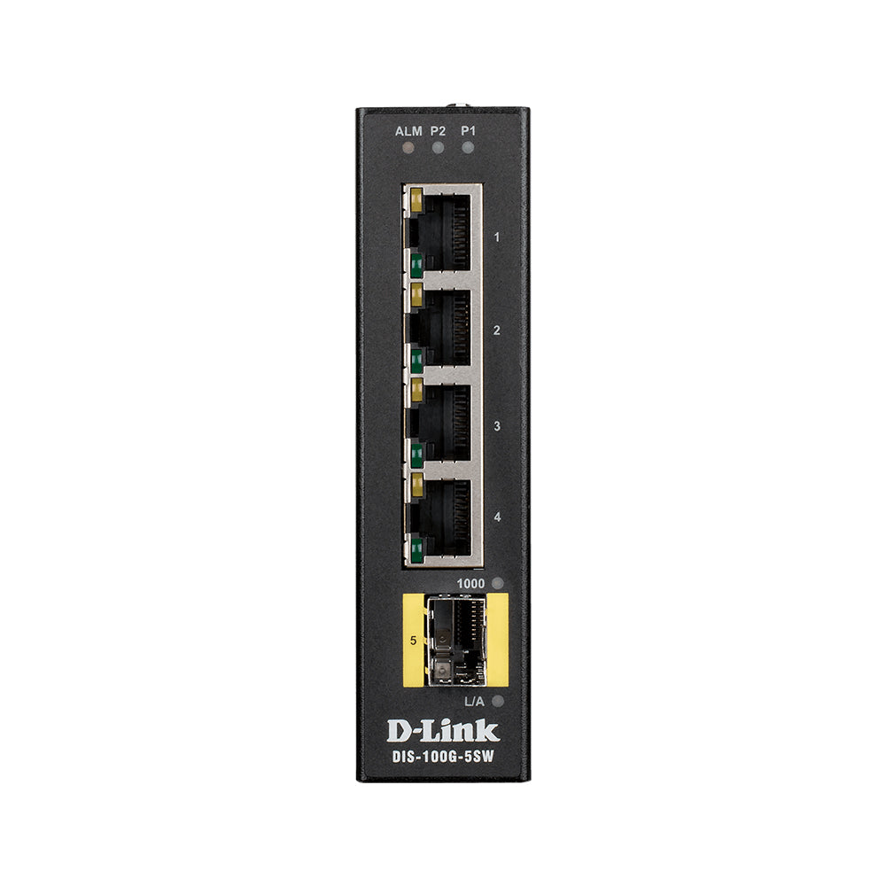 D-Link 5-Port Gigabit Unmanaged Hardened Industrial Switch - DIS-100G-5SW