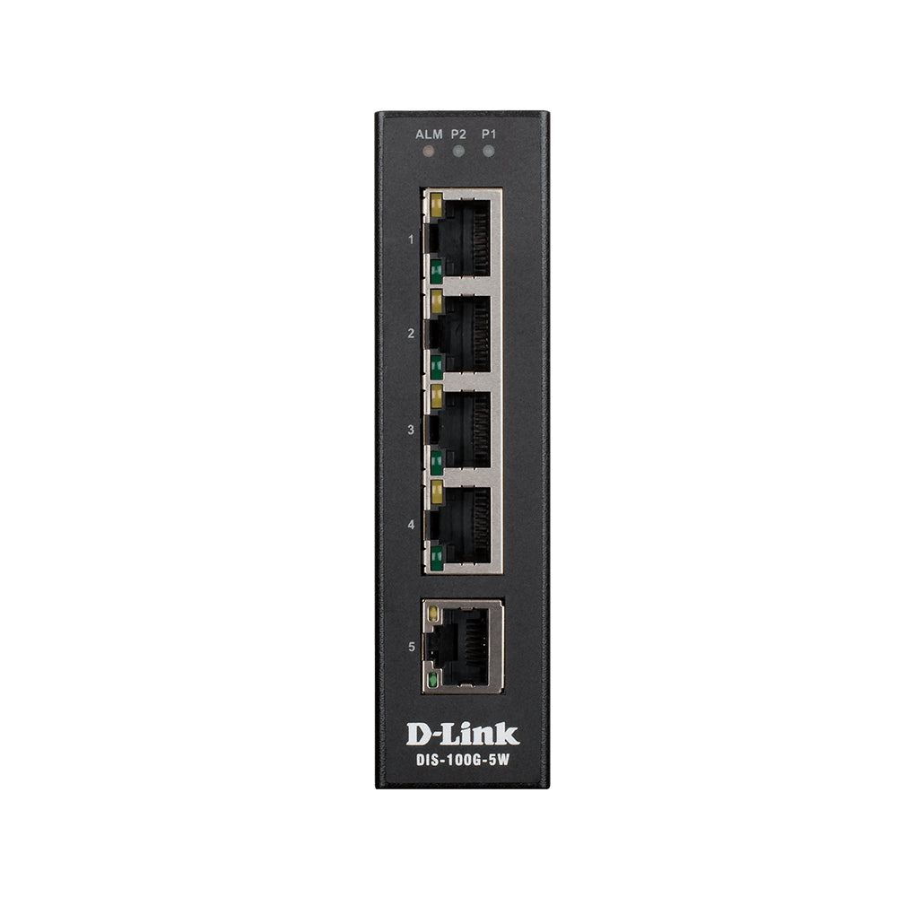D-Link 5-Port Gigabit Unmanaged Industrial Hardened Switch - DIS-100G-5W