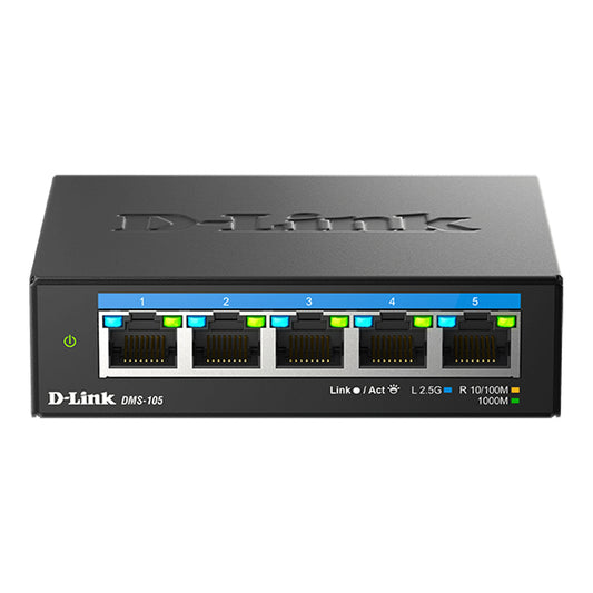D-Link 5-Port Multi-Gigabit Unmanaged Switch - DMS-105