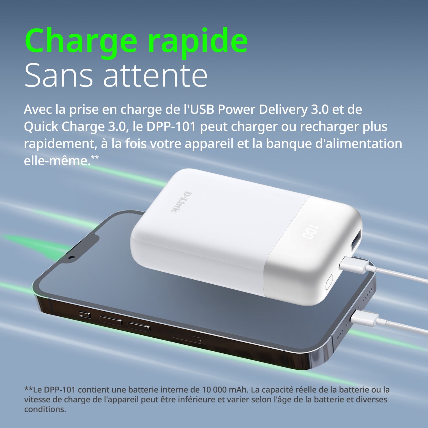 Batterie externe 10 000 mAh – DPP-101