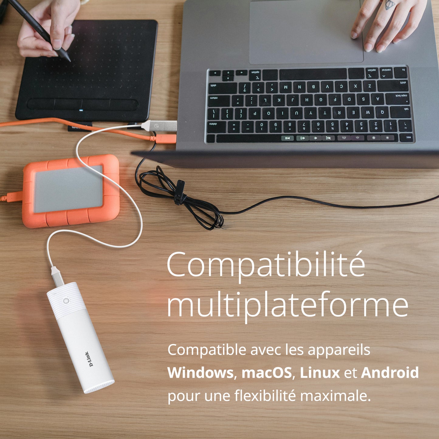 Boîtier SSD USB-C M.2 NVMe/NGFF - DSP-111