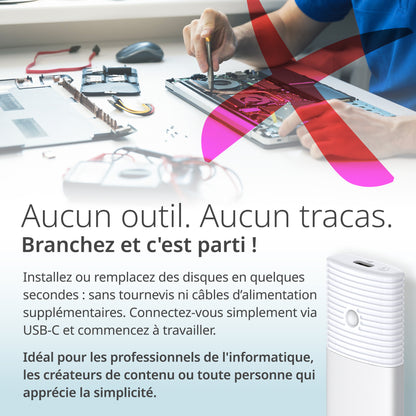 Boîtier SSD USB-C M.2 NVMe/NGFF - DSP-111