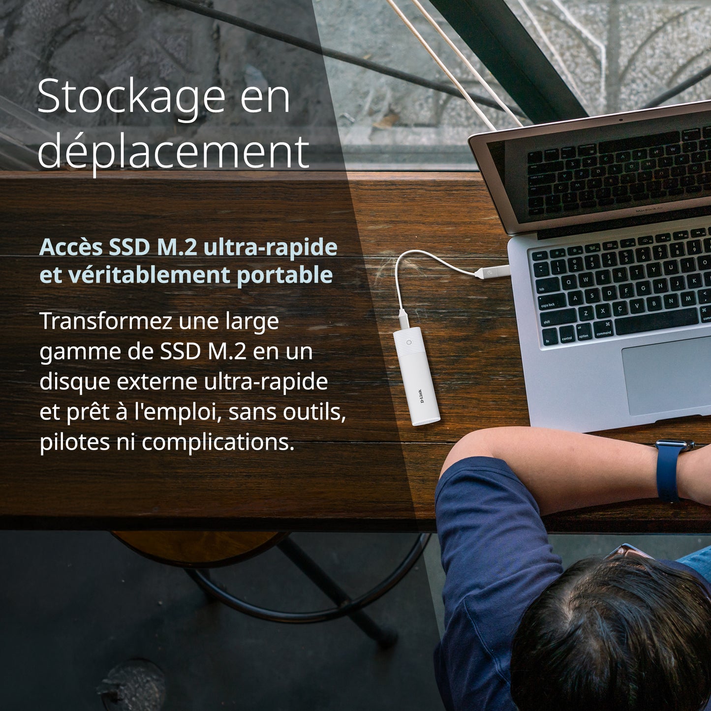 Boîtier SSD USB-C M.2 NVMe/NGFF - DSP-111