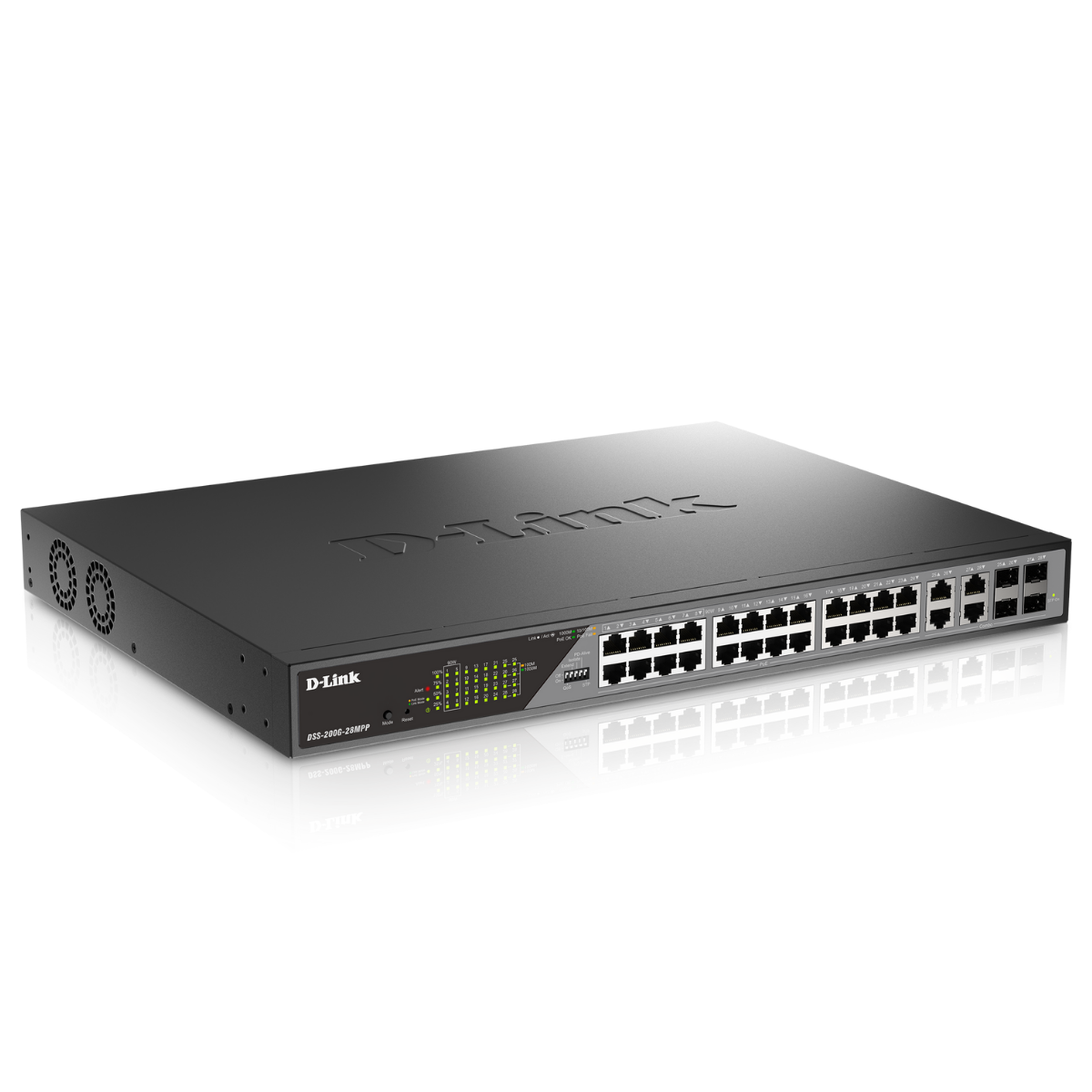 Switch administrable intelligent Gigabit Poe++ 24 ports D-Link avec 4 ports SFP combinés - DSS-200G-28MPP 
