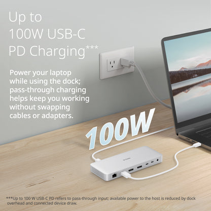 Station d'accueil USB 4 9 en 1 avec deux ports d'affichage 8K - DUF-901