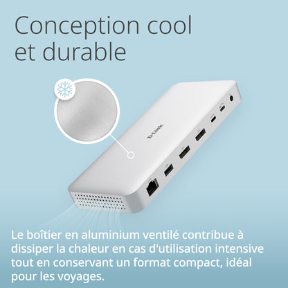 Station d'accueil USB 4 9 en 1 avec deux ports d'affichage 8K - DUF-901