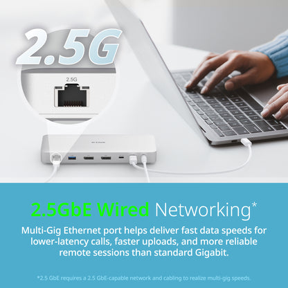 Station d'accueil USB 4 9 en 1 avec deux ports d'affichage 8K - DUF-901