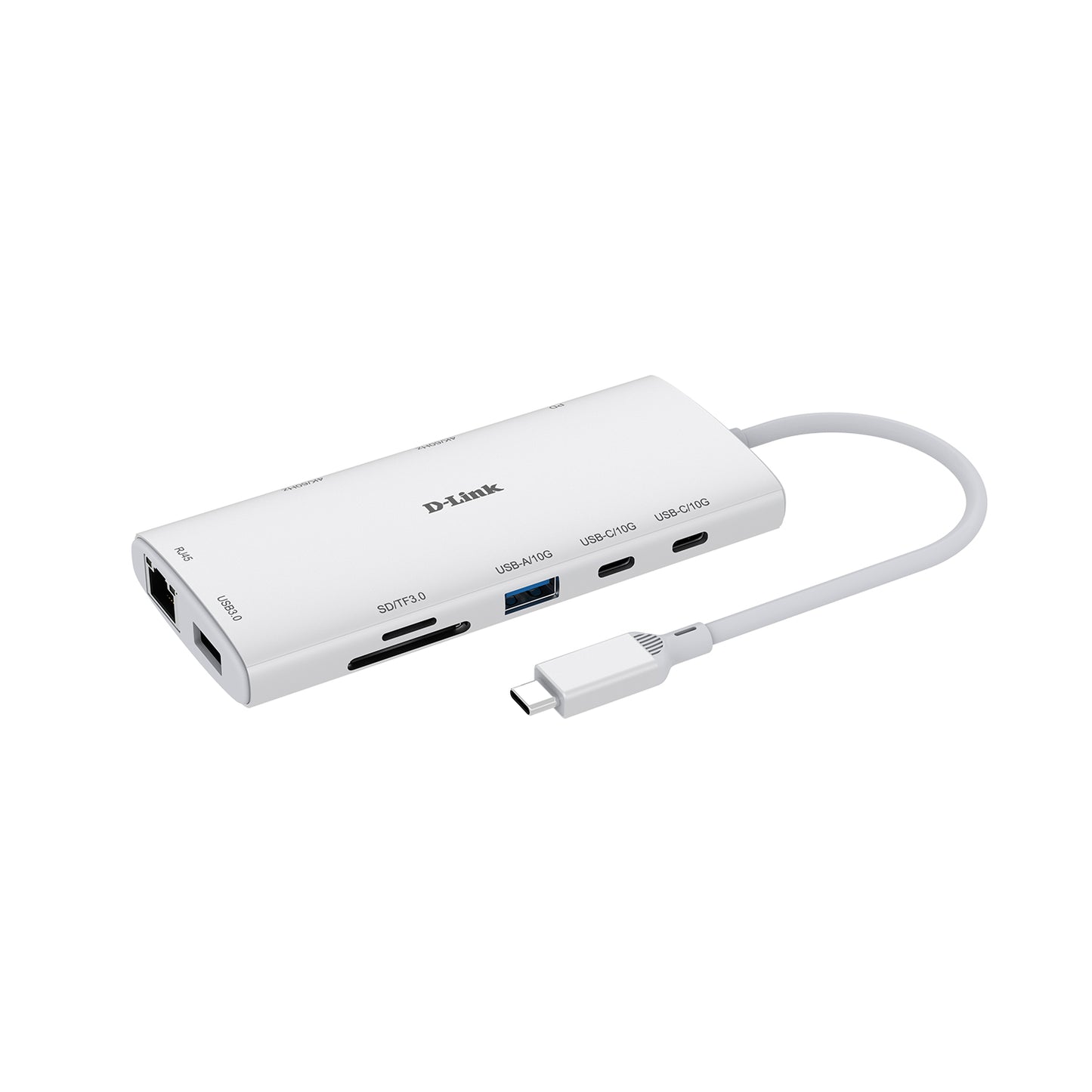 D-Link USB hub with multiple ports on a white background