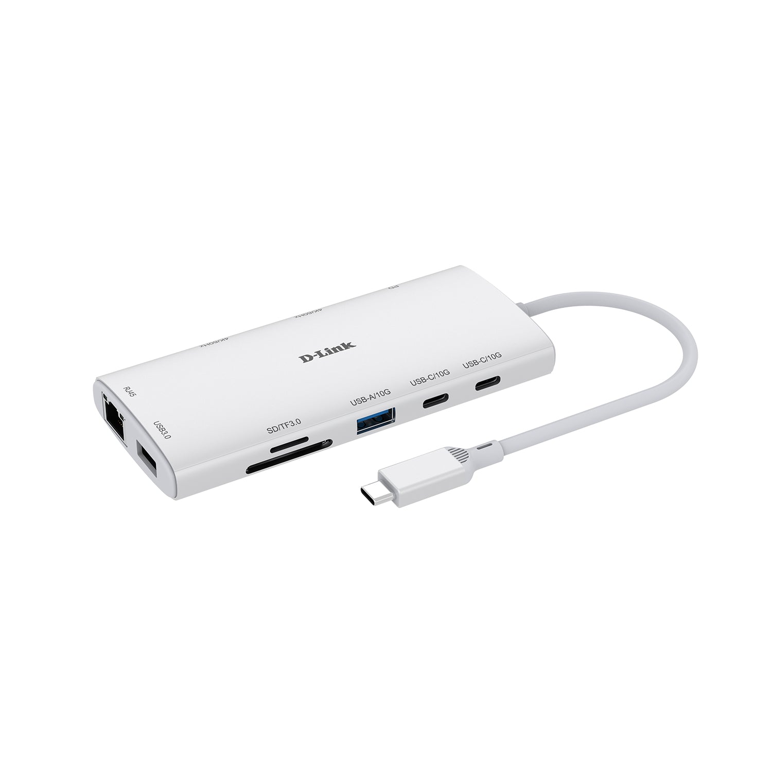 D-Link USB hub with multiple ports on a white background