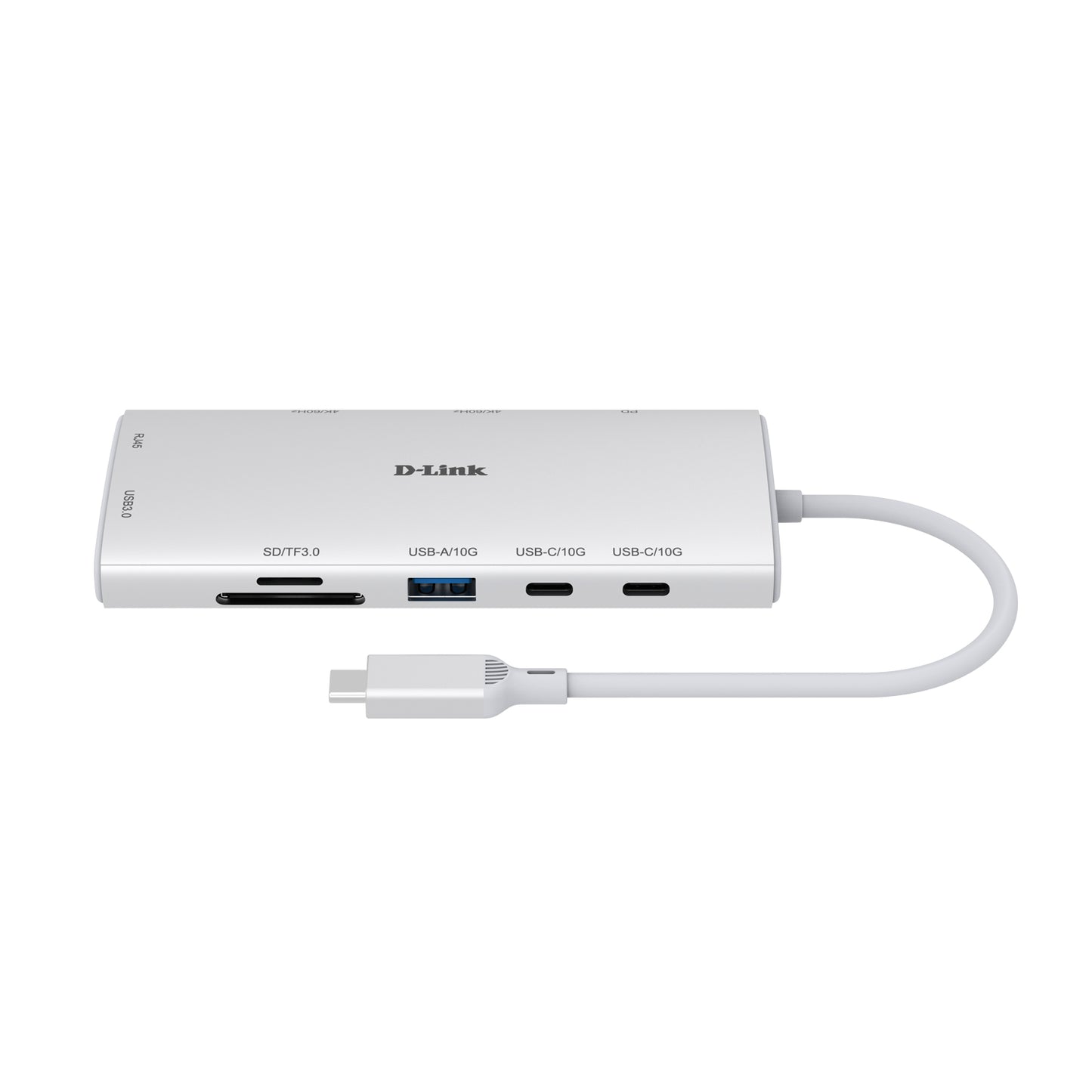 D-Link USB hub with multiple ports on a white background