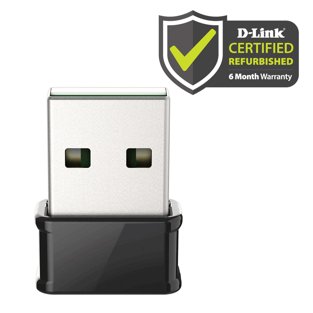 D-Link [Certified Refurbished] AC1300 MU-MIMO Wi-Fi Nano USB Adapter - DWA-181/RE
