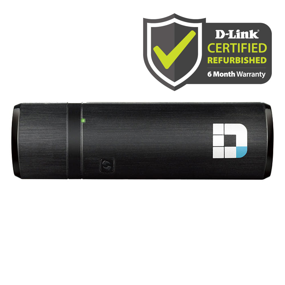 D-Link [Certified Refurbished] AC1200 MU-MIMO Wi-Fi USB Adapter - DWA-182/RE