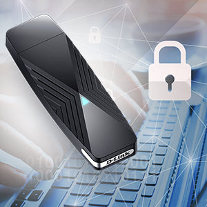 D-Link AQUILA PRO AI AX3000 Wi-Fi 6 Smart Mesh Router plus Wi-Fi 6 USB Adapter (DWA-X1850-B1-BB-CD)